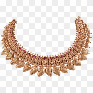 Chettinad Antique Gold Necklace Designs 1812-09 - Necklace Clipart