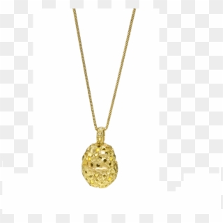 This 18 Karat Gold Necklace With A Perforated Pendant - Locket Clipart