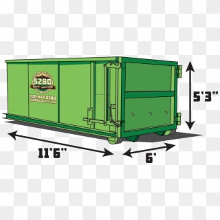 10yd Container - Truck Clipart