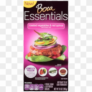 Boca Essentials Roasted Vegetables & Red Quinoa Veggie, - Salmon Burger Clipart