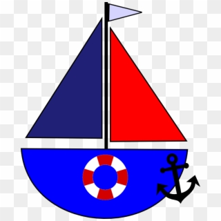 Sailboat, Anchor And Life Preserver - Sailboat And Anchor Clipart - Png Download