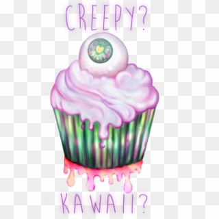 Kawaii Creepy Eye Cupcake By Czbaterka On - Creepy And Kawaii Clipart