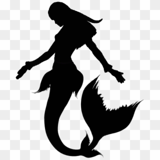 Merma#silhouette Clip Art 194336 - Mermaid Silhouette Without Background - Png Download