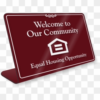 Welcome To Our Community Sign - Desk Sign Clipart