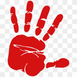 Feet Clipart Red - Red Hand Print Clipart - Png Download