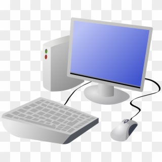 Cartoon Computer And Desktop - Transparent Background Computer Clipart - Png Download