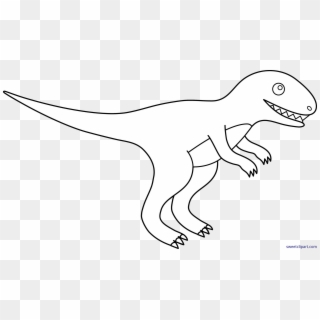 Velociraptor Clipart T Rex - Outline Of A T Rex - Png Download