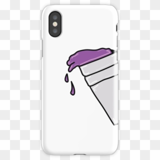Purple Lean Cup Iphone X Snap Case - Lean Cartoon Clipart