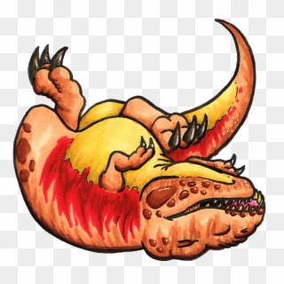 Sleeping T-rex Stickers - Cartoon Clipart