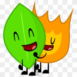 Battle For Dream Island - Bfdi Firey And Leafy Clipart