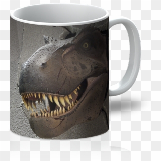 T-rex Through Wall - Mug Clipart