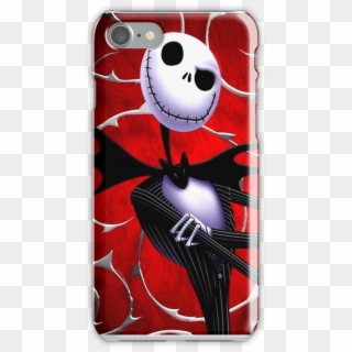 Jack Skellington In Red Iphone 7 Snap Case - Nightmare Before Christmas - Jack 3-d Bookmark Clipart