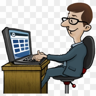 Pc Clipart Office Computer - Employee Computer Png Transparent Png