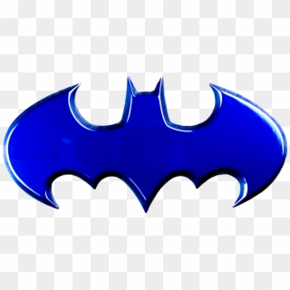 Batman Logo Blue Chrome Premium Emblem - Batman Emblem Clipart