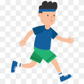 Time To Exercise - Jogging Cartoon Transparent Clipart