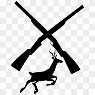 Hunt, Logo, Guns, Animal, Hunting, Icon, Silhouette - Hunting Logo Png Clipart