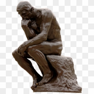 Download - Thinking Man Statue Png Clipart