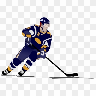 Vector Transparent Library Ice Hockey Stick Clipart - Hockey Player Clipart - Png Download