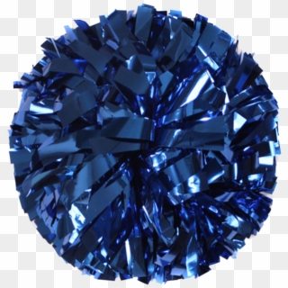 Metallic Royal Blue Pom - Cheerleading Blue Pom Pom Clipart
