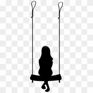 Free Png Girl On Swing Silhouette Png - Sad Girl Silhouette Png Clipart