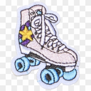 Rollerskate Iron On Fabric Patches - Roller Derby Clipart