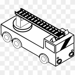 Clip Art Free Stock Pictures Of Fire Trucks To Color - Fire Truck Toy Black And White - Png Download