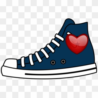 Converse High Top Chuck Taylor All Stars Sports Shoes - Transparent Cartoon Shoe Png Clipart