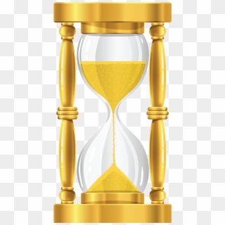 Hourglass Sand Clock Clip Art - Golden Sand Clock - Png Download