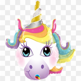Unicorn Face Head Balloon - Balloon Clipart