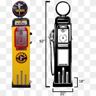 Tokheim 36b Clock Face Pump-yellow & Black Clipart