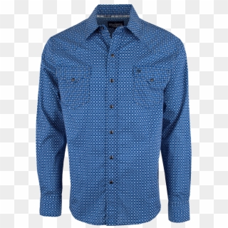Garth Brooks Sevens By Cinch Blue Square Foulard Print - Active Shirt Clipart