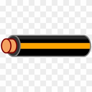 Wire Black Orange Stripe - Blue Wire With Yellow Stripe Clipart