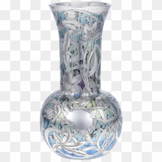 Loetz Silvered And Marbled Art Glass Vase , Png Download Clipart