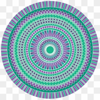 Mandala Swirl Geometric Abstract 1286294 - Green And Purple Mandala Clipart