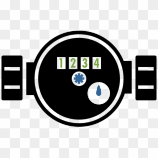 Water Meter Icon - Circle Clipart