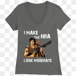 'i Make The Nra Look Moderate' Rambo T-shirt, Libertarian - T-shirt Clipart