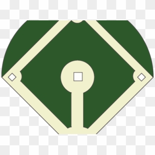 Diamonds Clipart Baseball Field - Baseball Diamond Template - Png Download