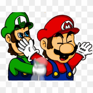 Luigi Tickling Mario By Emeffy - Tickling Mario Clipart