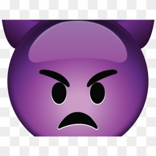 Angry Emoji Clipart Devil - Purple Devil Emoji Mad - Png Download