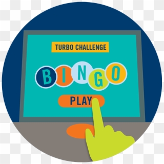A Finger Touches The Play Button On The Turbochallenge - Circle Clipart