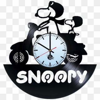 Snoopy And Charlie Brown - Snoopy Vinyl Clock Clipart