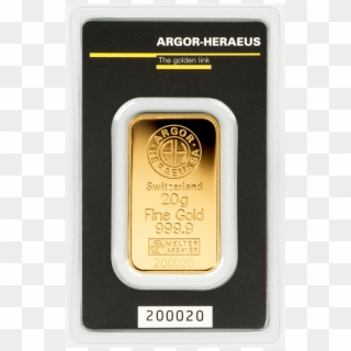 Argor-heraeus 20gr Gold Bar - Gold Bar Clipart