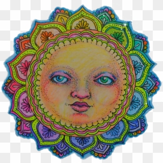 Sun Moon Mandala Hippy Trippy Psychadelic Tumblr Aesthe Clipart