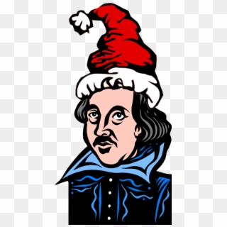 Shakespeare In A Santa Hat , Png Download Clipart