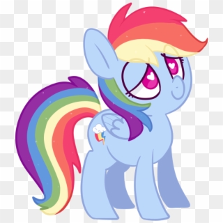 Pegacornss, Cute, Heart Eyes, Rainbow Dash, Safe, Simple - My Little Pony Arcoiris Corazon Clipart