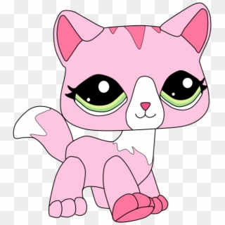 Google Vector Library Stock - Lps Pink Cat Png Clipart