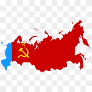 Flag Map Of Russian Sfsr Clipart
