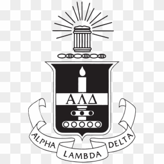 This Is Ald's Crest, Formatted For A One-color Print - Alpha Lambda Delta Logo Clipart
