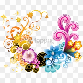 Free Png Download Floral Colorful Png Images Background - Colourful Floral Designs Png Clipart