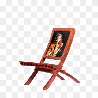 Wooden Painted Folding Chair - Chair Clipart